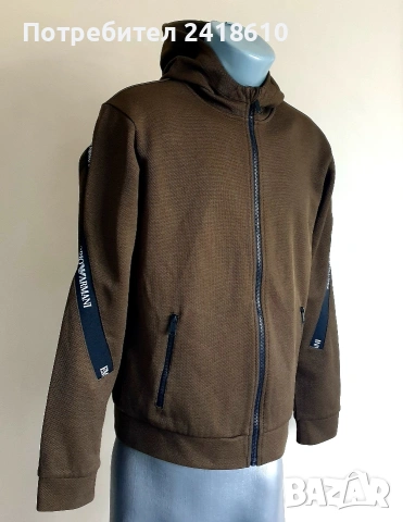 Emporio Armani Pique Full Zip Hoodie Mens Size XS - S ОРИГИНАЛ! Мъжко Горнище!, снимка 6 - Спортни дрехи, екипи - 54542904