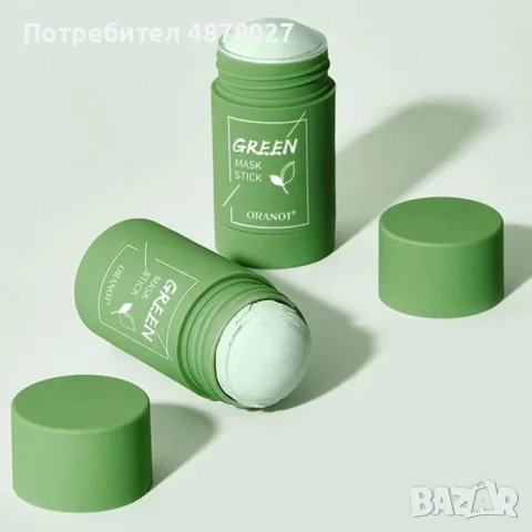 Маска почистване на лице със зелен чай под формата на стик - HZS9/ Подходяща е за ежедневна употреба, снимка 3 - Козметика за лице - 55371674