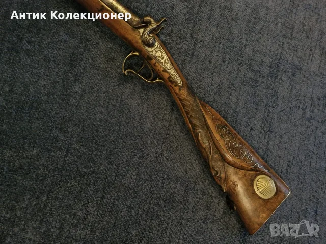 Двуцевна капсулна пушка. Ръчна изработка от XIX век