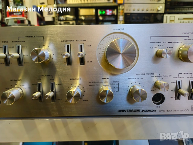 Усилвател Universum 2500 Dynamic's System – Аналогов звяр от Златната ера, снимка 5 - Ресийвъри, усилватели, смесителни пултове - 54787673