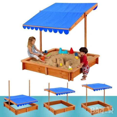 Пясъчник с капак / Дървен пясъчник / Пясъчник със сенник, снимка 7 - Други - 54037010