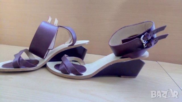 Дамски сандали Zara, естествена кожа, снимка 5 - Сандали - 54086143