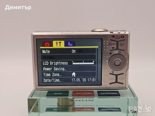 Canon IXUS 90 IS digital photo camera 10MP дигитален фотоапарат камера с батерия и мемори карта , снимка 11 - Фотоапарати - 54734342