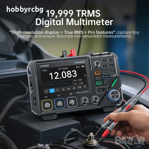 Осцилоскоп FNIRSI 2D15P, 100MHz, 2 канала, мултиметър и генератор на сигнали, снимка 7 - Друга електроника - 54613796