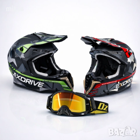 Кросова каска EXDRIVE, Full Face, DOT Сертификат, Размер: XL