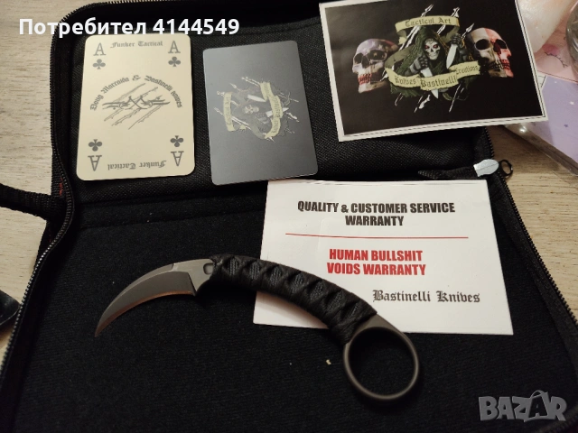 Ножове Bastinelli pika И Spartan Blades Shoto, снимка 4 - Ножове - 54726904