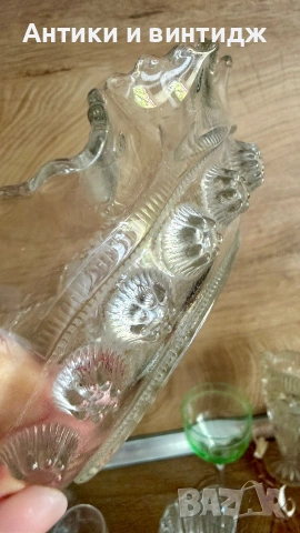 George Davidson glass ураново стъкло, снимка 5 - Други ценни предмети - 55081473