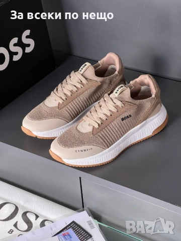 Hugo Boss Мъжки Бежови Маратонки👟Мъжки Спортни Обувки В Бежов Цвят Хуго Бос Код E1323