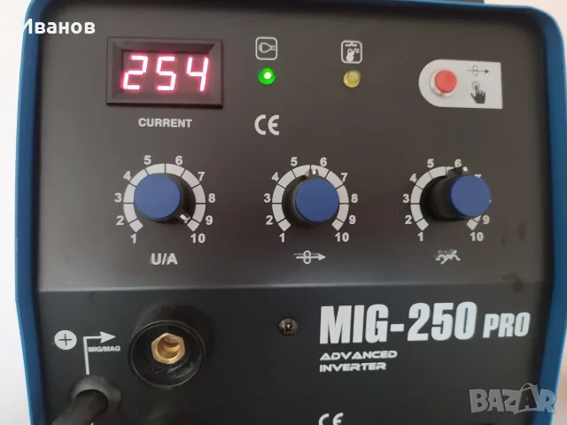 250 Заваръчен / Телоподаващ апарат МАХ PROFESSIONAL MIG 250А - 4м. евро шланг -Телоподаващо	