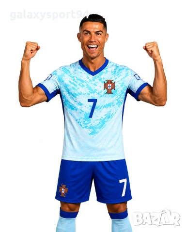 Детски екип Бял Роналдо с Лицето на CR7 2026 Реал Мадрид, снимка 6 - Футбол - 54975336
