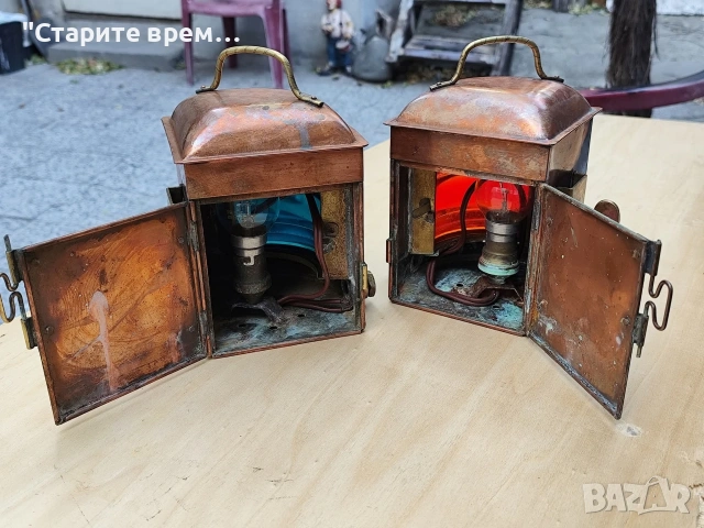 ⚓Чифт Месингови Навигационни Фенери , снимка 11 - Други ценни предмети - 54094608