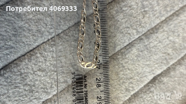 Сребърен синджир 925 54см , снимка 4 - Колиета, медальони, синджири - 54366772