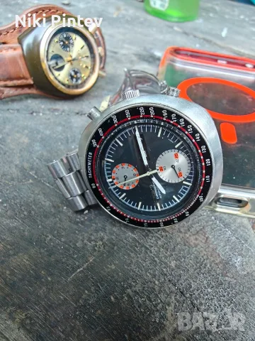 Seiko 6138 хронограф автоматик правена профилактика преди три месеца., снимка 3 - Мъжки - 55481521
