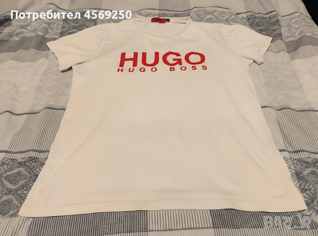HUGO BOSS Оригинална мъжка тениска (Размер М) – Като НОВА!, снимка 2 - Тениски - 54344829