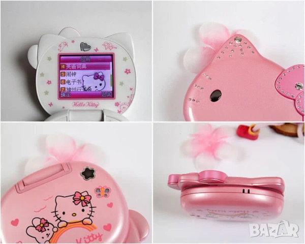 Hello Kitty Розов Телефон за Момиче, Камера, Подарък, с локация, детски телефон с капаче, за дете, снимка 12 - Други - 55012042