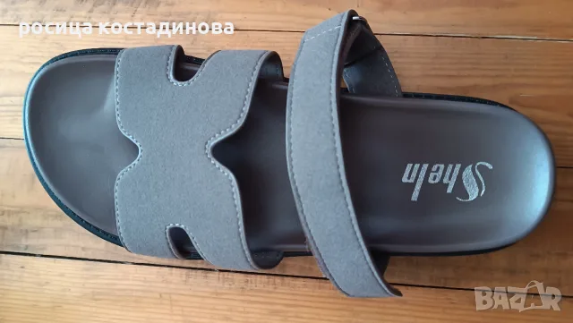 Дамски кафяви чехли 38, снимка 4 - Чехли - 55331890