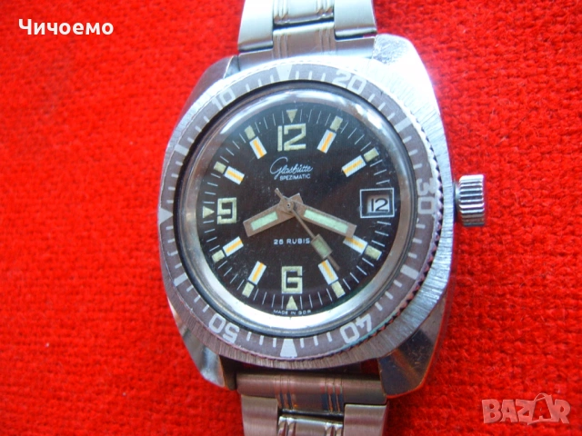 Glashutte Spezimatic Diver GDR  Мъжки ръчен часовник, снимка 3 - Антикварни и старинни предмети - 54596414