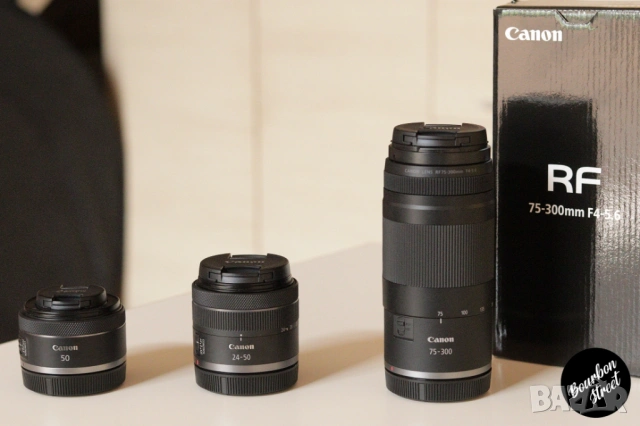 Обективи Canon RF 24-50 / RF 50 1.8 / RF 75-300