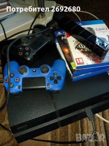 PS4/1Т+камера+допълнителен джойстик+няколко игри