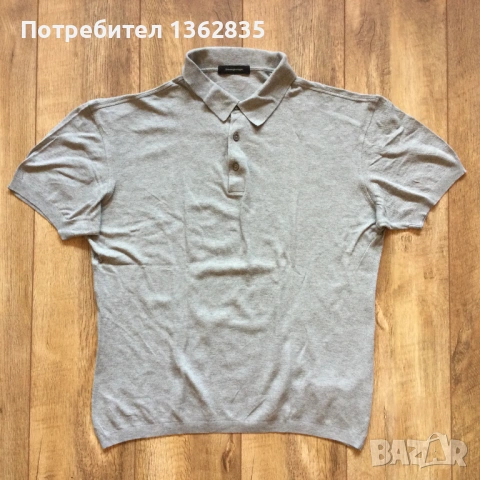 НОВА оригинална светло сива поло тениска с яка ERMENEGILDO ZEGNA размер M/50 от Италия