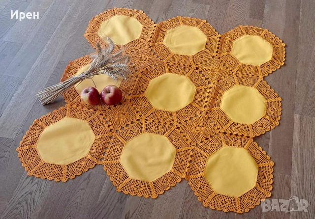 Нова ръчно плетена покривка