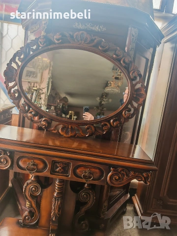 Барокова конзола с огледало , снимка 3 - Секции и витрини - 53980197