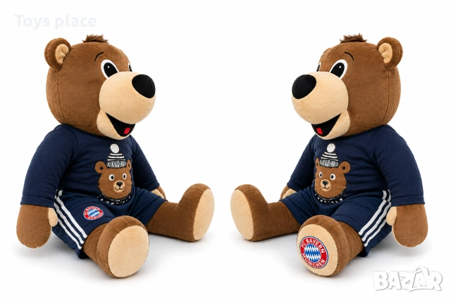 100см Огромна плюшена мечка Bayern Munich, Байерн Мюнхен, снимка 2 - Фен артикули - 51476820