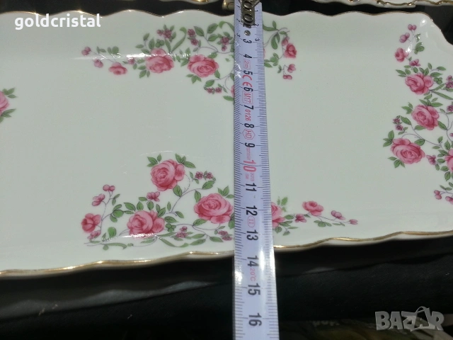 Старинен порцелан чинии с плато, снимка 7 - Антикварни и старинни предмети - 36912266