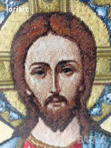 Благославящият Христос/гоблен, снимка 2 - Гоблени - 54674928
