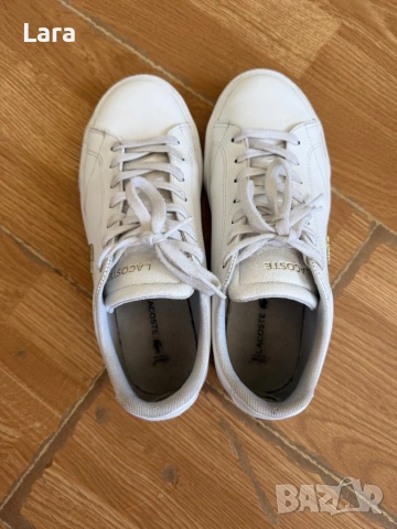 Lacoste дамски бели маратонки,39, снимка 5 - Маратонки - 54912773