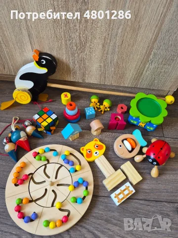 Лот дървени играчки