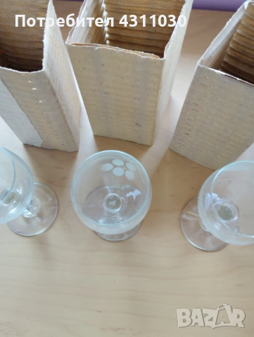 Нови чаши от калиево стъкло за вино и ракия по 12 бр.от вид, снимка 9 - Сервизи - 54199577