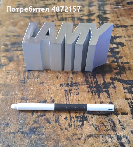 ролер Лами Lamy бял с черен гумен грип модел 377, снимка 2 - Други - 55577046