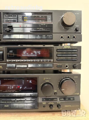 🔊Ретро аудио сет TECHNICS - Ресийвър с радио и еквалайзер, дек и CD плеър🔉, снимка 4 - Аудиосистеми - 55509066