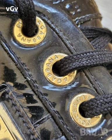 Мъжки кожени кецове Dolce & Gabbana - 40,5-41, снимка 9 - Кецове - 55081173