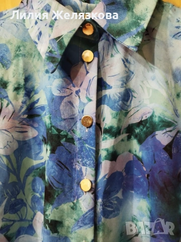 Дамска риза,Л,свежи цветове, снимка 5 - Ризи - 54334159