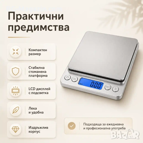 Професионална бижутерска електронна везна 0.01 дигитална кантар кухненска кафе злато бижута храна, снимка 7 - Везни - 50929893