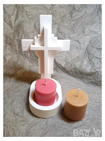 Ръчно изработени свещник и ароматни свещички