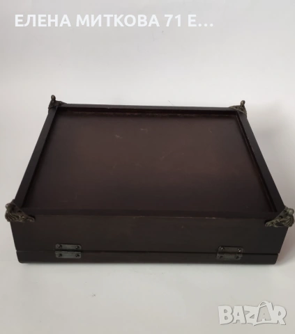 Голяма дървена кутия за бижута със сатенена облицовка, снимка 10 - Други ценни предмети - 54392519
