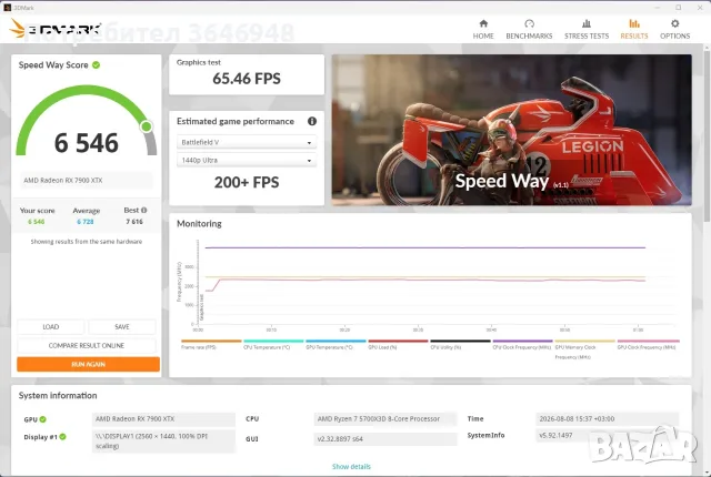 AMD RX7900XTX Sapphire Pulse, снимка 13 - Видеокарти - 55597083