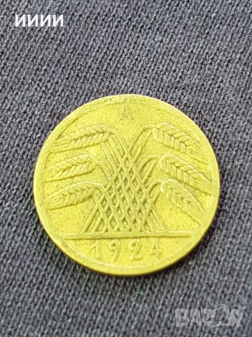 Монета 5 пфенига 1924, снимка 2 - Нумизматика и бонистика - 55444763