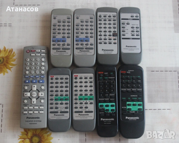 Дистанционни от мини уредби Panasonic, Sony