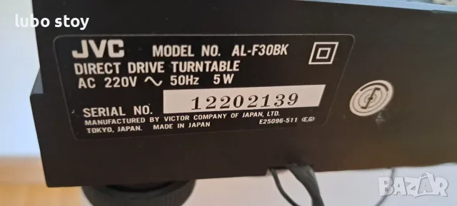 Грамофон JVC AL F30BK , снимка 9 - Грамофони - 55512689