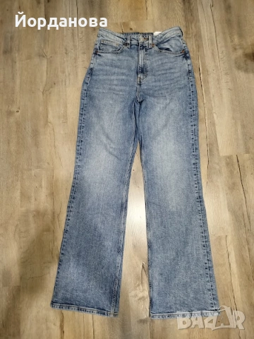Monki Jeans Еластични дънки с висока талия, снимка 3 - Дънки - 54562865