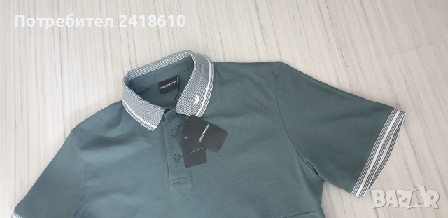 Emporio Armani  Pique Pima Cotton  Mens Size L НОВО! ОРИГИНАЛ Мъжка Тениска!, снимка 9 - Тениски - 54441592