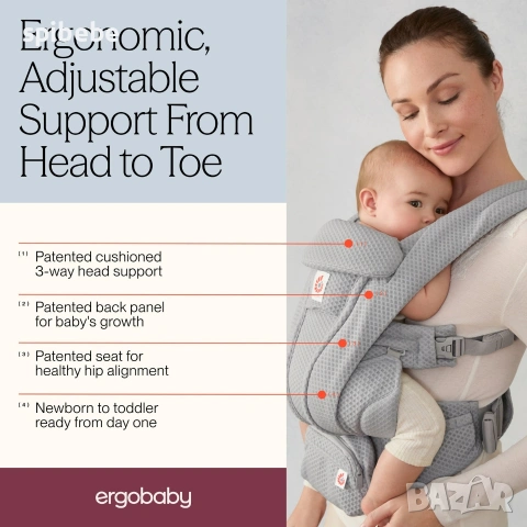 Ergobaby Omni Deluxe нова ергономична раница , снимка 3 - Кенгура и ранички - 54708212