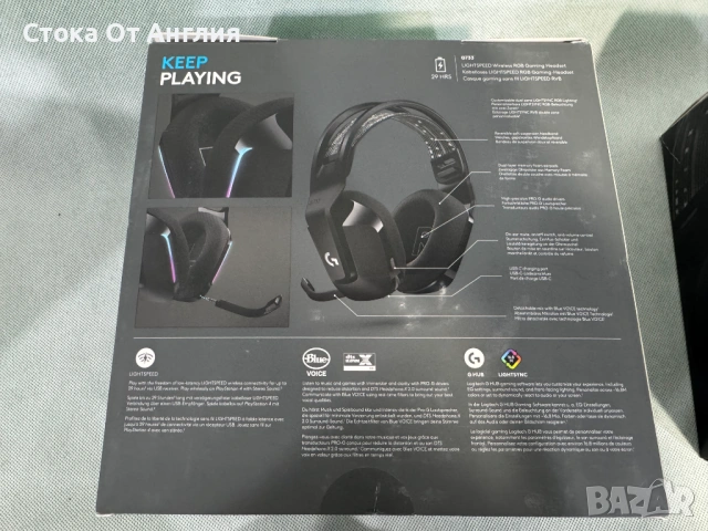 Слушалки - Logitech G733 LIGHTSPEED черен - 981-000864, снимка 7 - Слушалки за компютър - 54777035