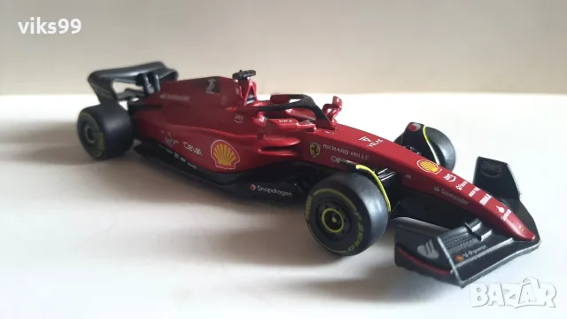 Bburago FERRARI F1-75 Shell Motorsport Collection Bluetooth 1:41, снимка 6 - Колекции - 54912780