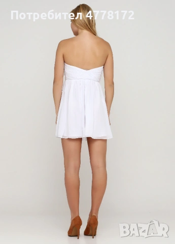 Бяла къса рокля, снимка 3 - Рокли - 53984966