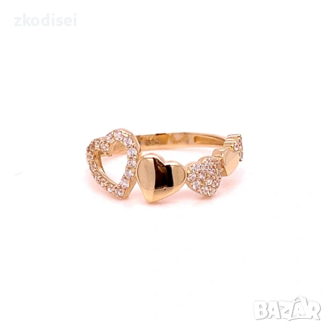 Златен дамски пръстен 2,07гр. размер:54 14кр. проба:585 модел:38760-1